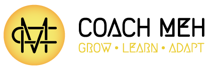 A logo of coach with the words grow, learn and lead.